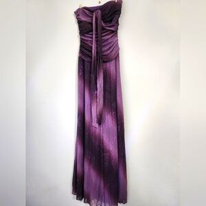 Purple Strapless dress